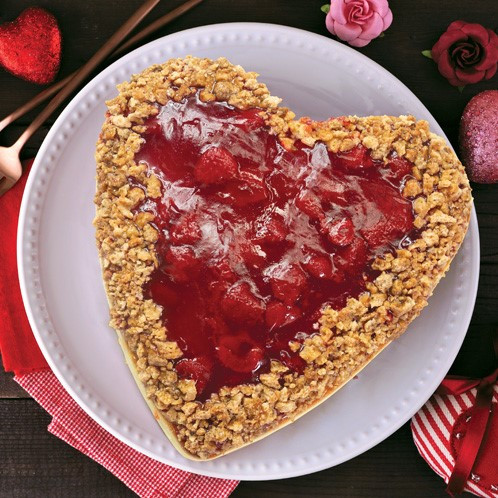 Strawberry Topped Cheesecake Heart
